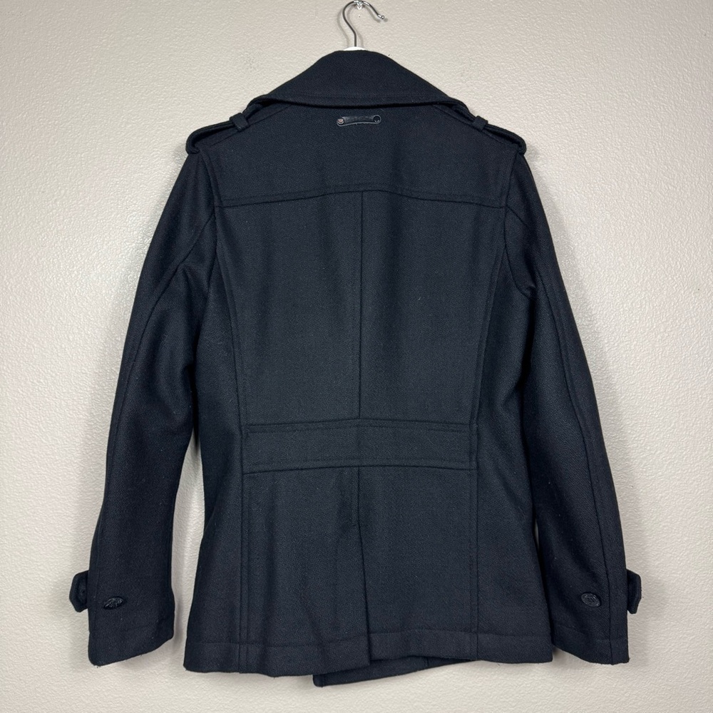 Diesel Wittor Trim‎ Fit Black Peacoat Coat Double Breasted Black Mens small H - Picture 5 of 13